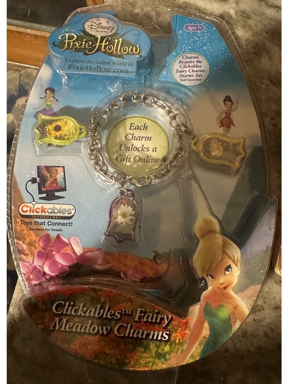 2008 Disney Fairies Pixie Hollow Clickables Fairy Forest Charms Bracelet Toy